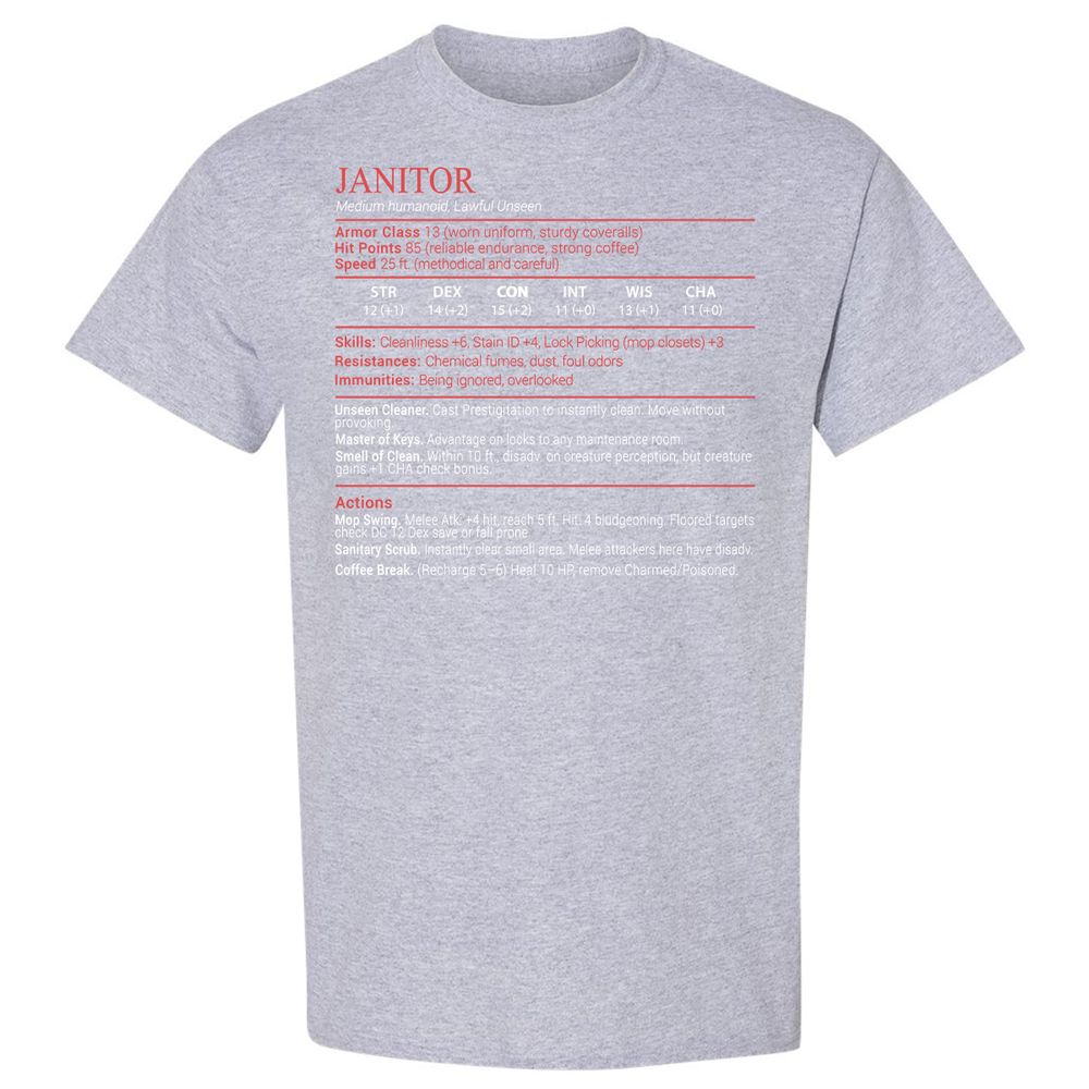 Janitor Stats Block - Sport Grey - 21