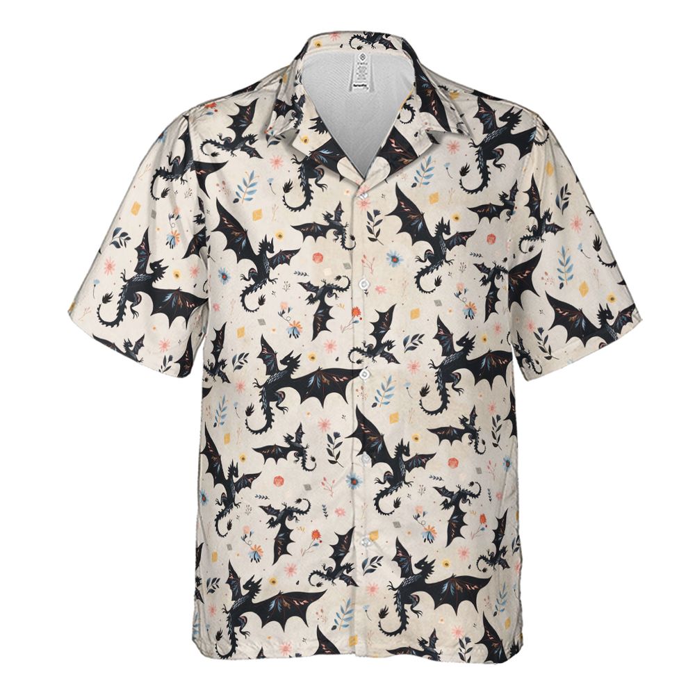 Floral DnD Dragon Pattern -  - 2