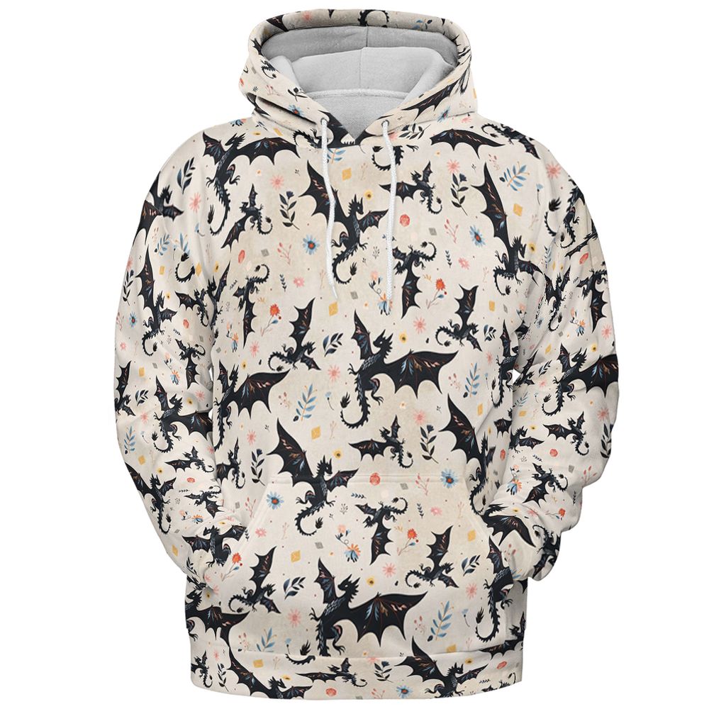 Floral DnD Dragon Pattern -  - 2