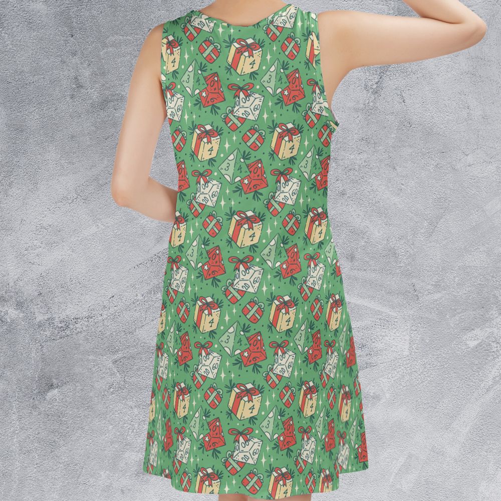Christmas Dice Gift Sleeveless Dress -  - 2