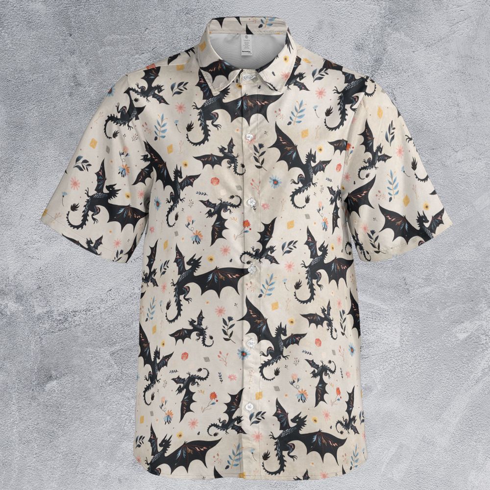 Floral DnD Dragon Pattern -  - 2
