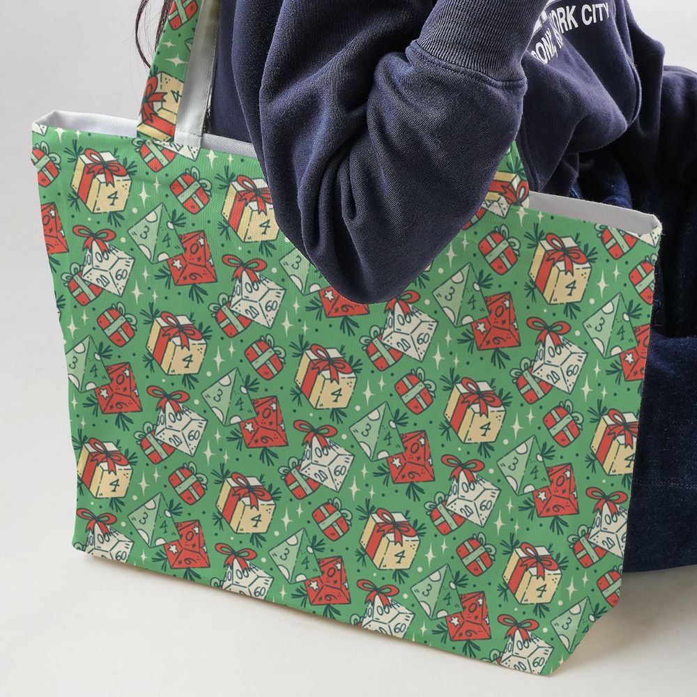 Christmas Dice Gift Large Tote Bag -  - 2