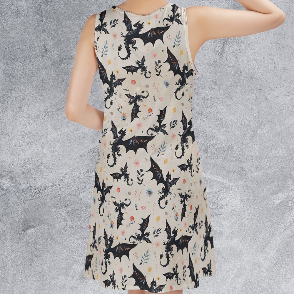 Floral DnD Dragon Pattern -  - 2