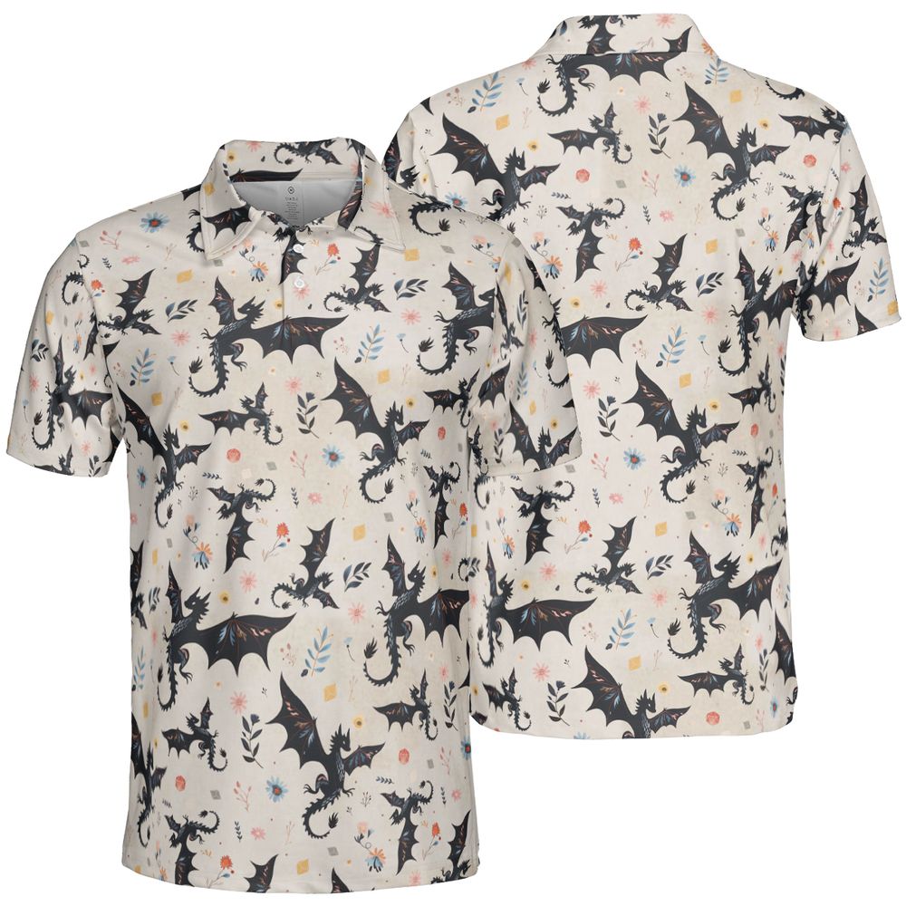 Floral DnD Dragon Pattern -  - 2