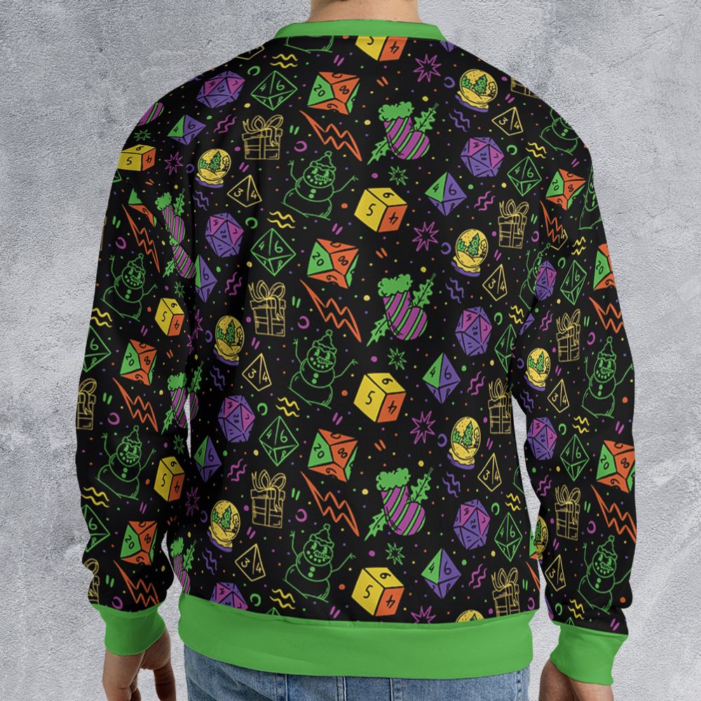 Christmas Role Playing Dice All-over Print Sweatshirt -  - 2