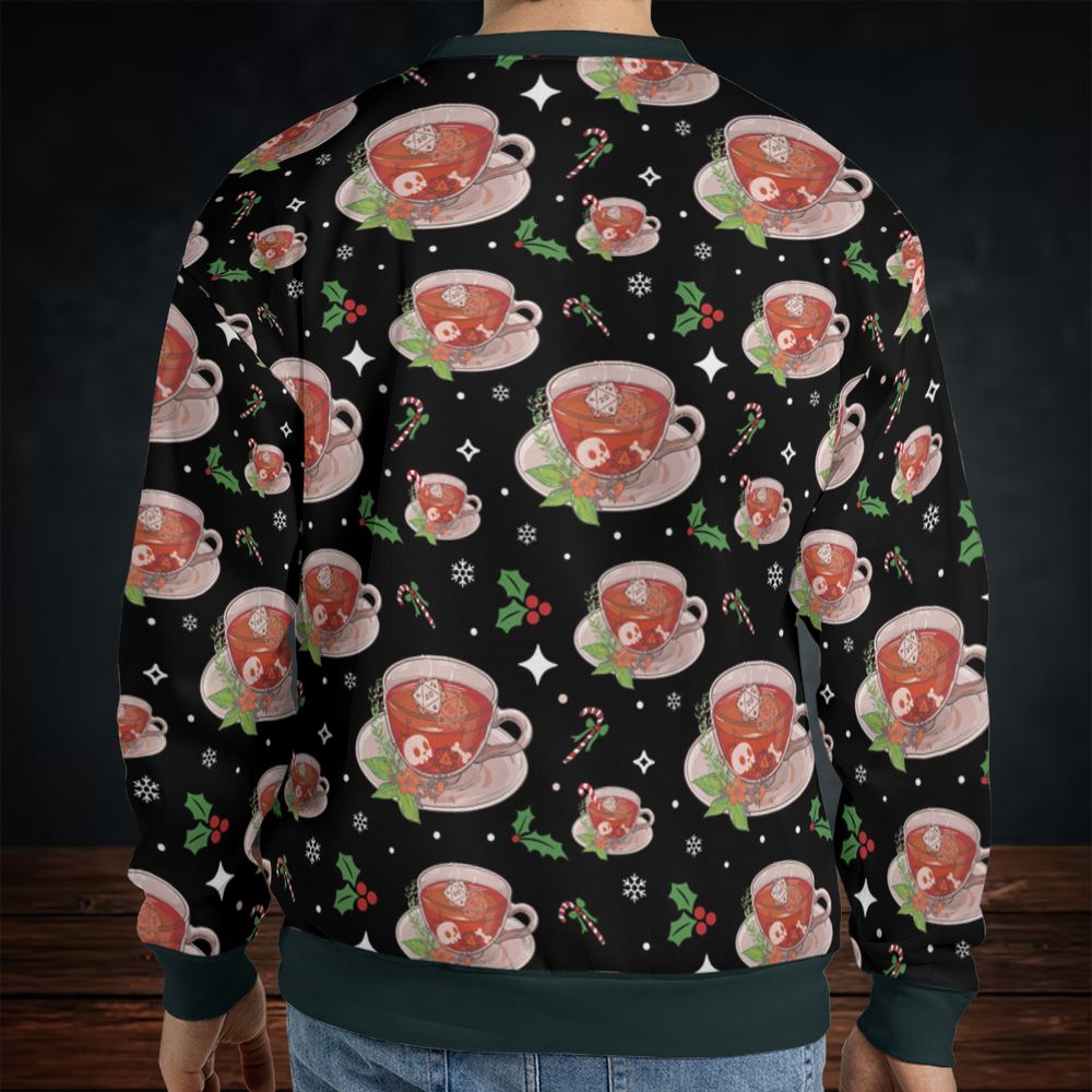 Cute DnD Christmas Tea All-over Print Sweatshirt -  - 2