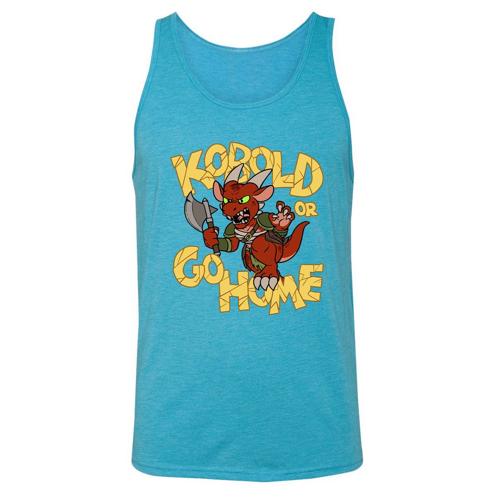 Kobold Or Go Home Unisex Jersey Tank - Aqua Triblend - 3