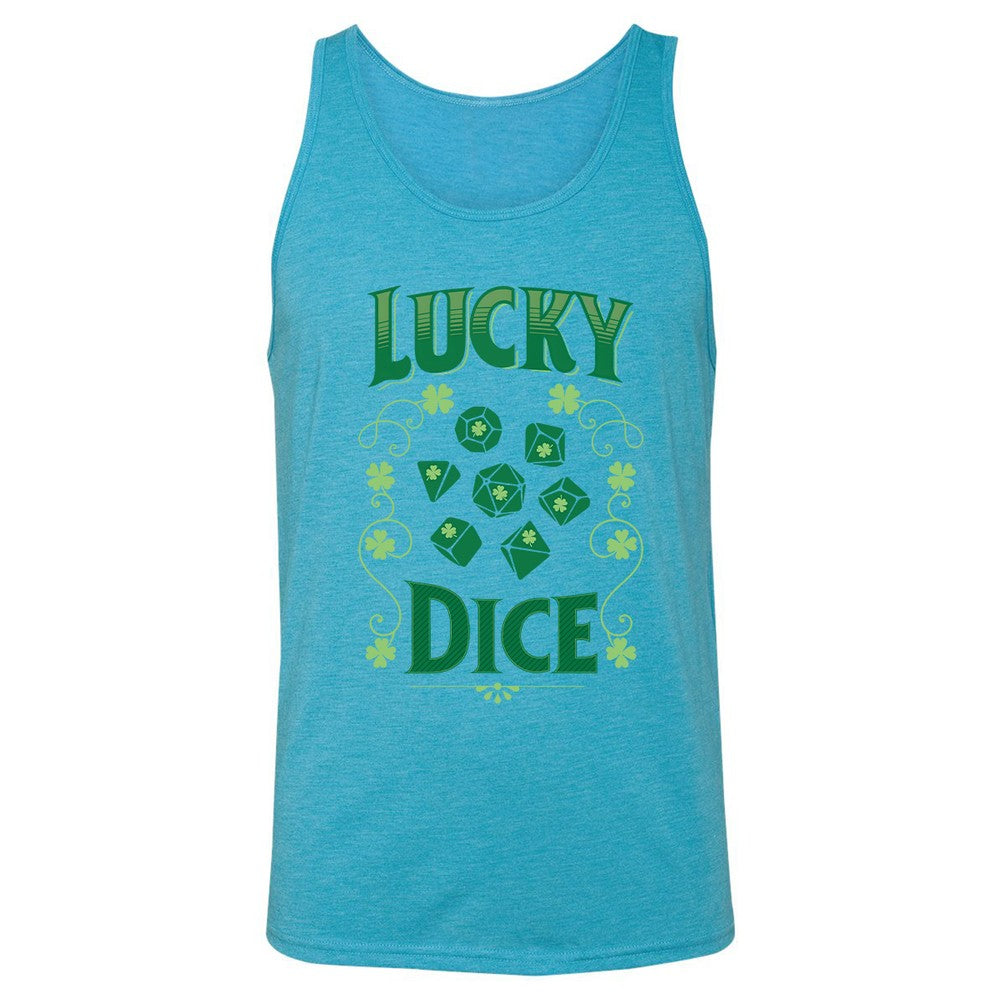 Lucky Dice Unisex Jersey Tank - Aqua Triblend - 3