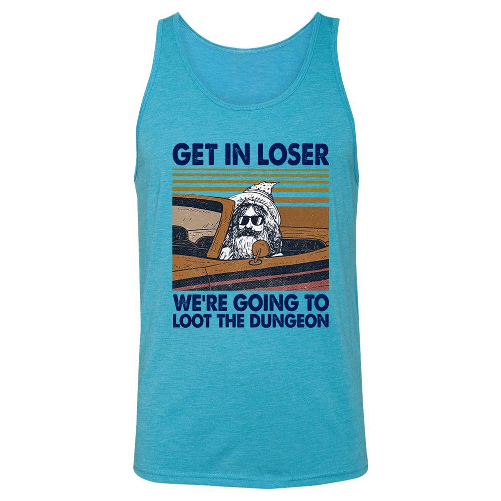 We're Going To Loot The Dragon Unisex Jersey Tank - Aqua Triblend - 3