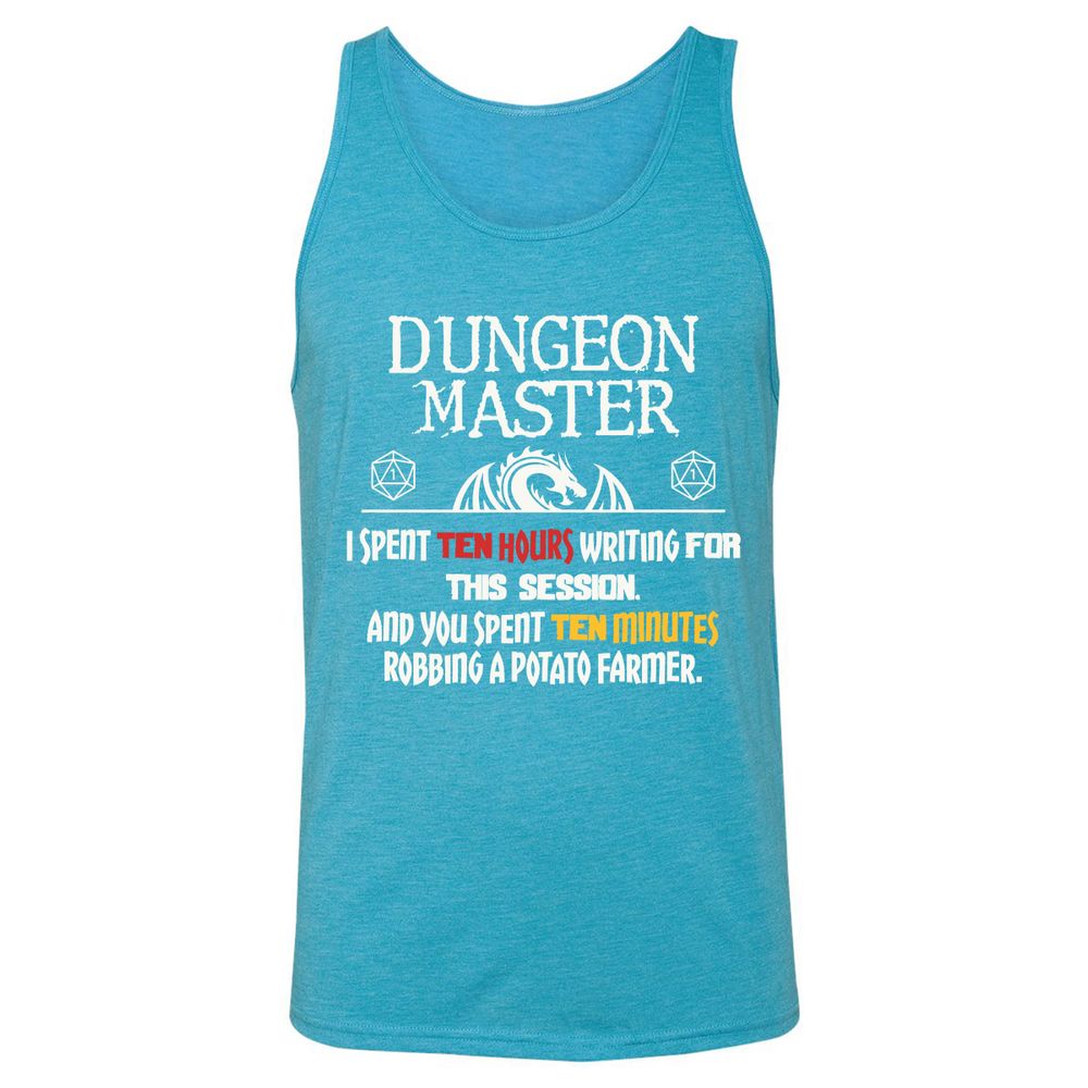 Dungeon Master Chaos Meme Unisex Jersey Tank - Aqua Triblend - 3