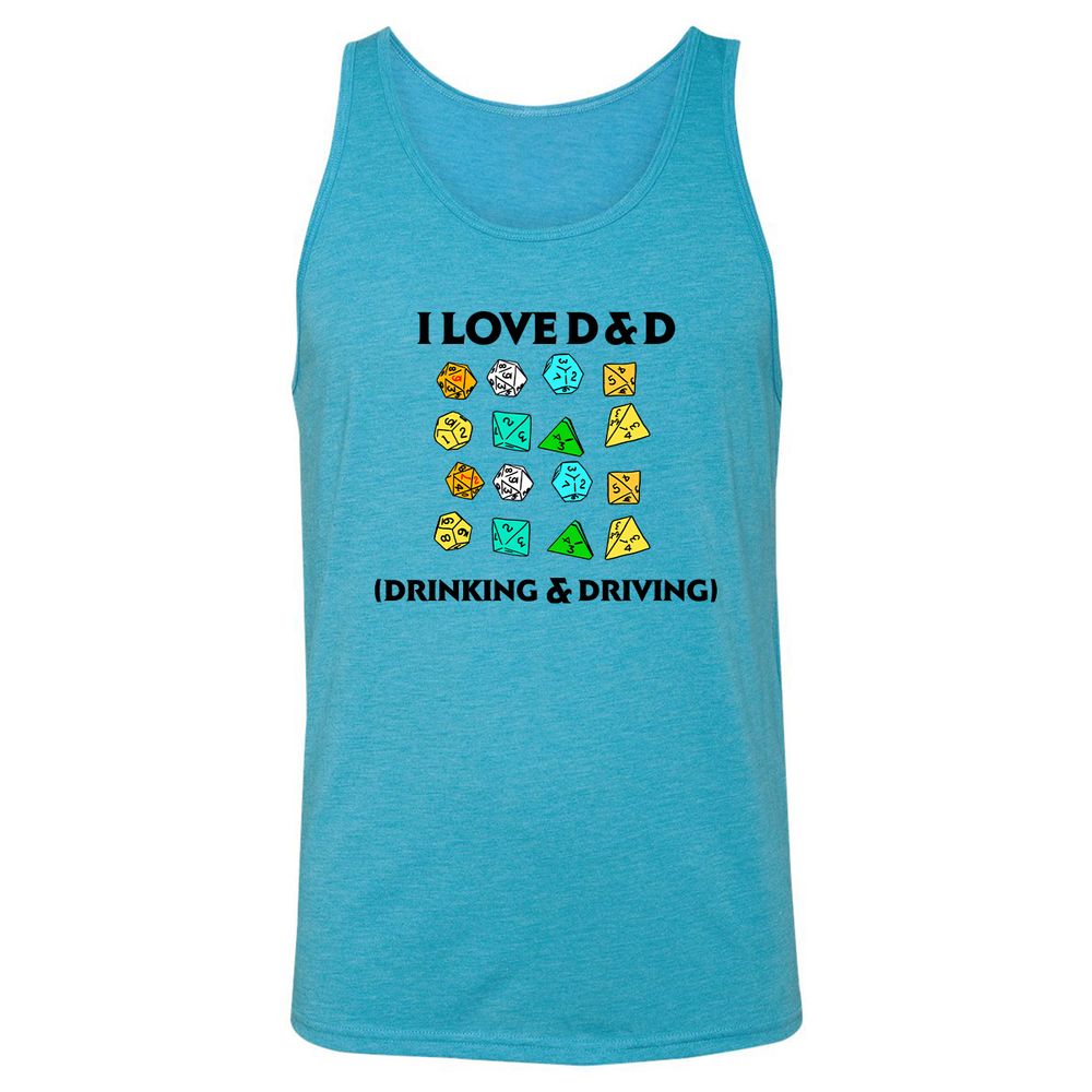 Drinking & Driving Unisex Jersey Tank - Aqua Triblend - 3