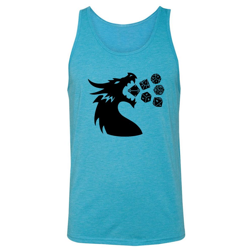 Pac And Dragon Unisex Jersey Tank - Aqua Triblend - 3