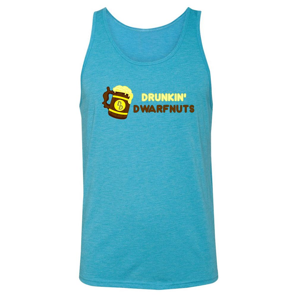 Drunkin' Dwartnuts Unisex Jersey Tank - Aqua Triblend - 3
