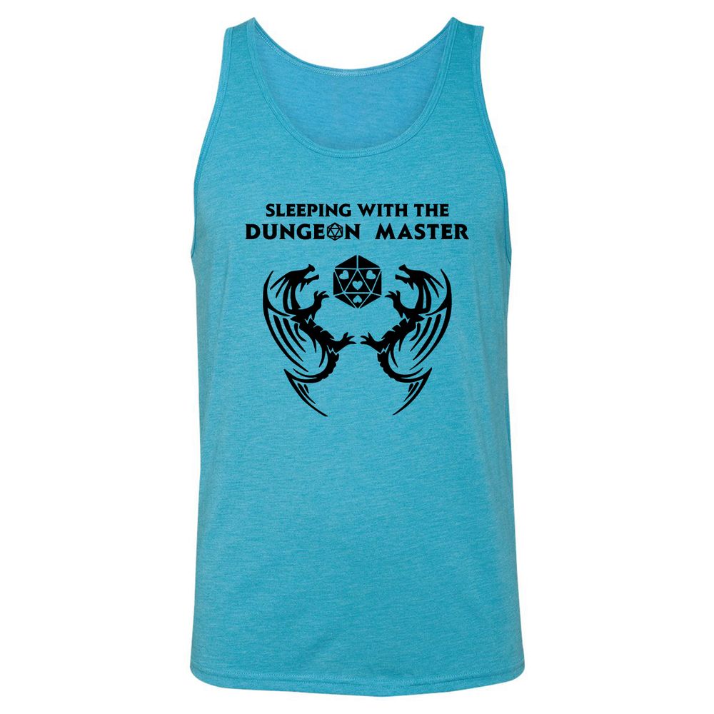 Sleeping With The DM Unisex Jersey Tank - Aqua Triblend - 3