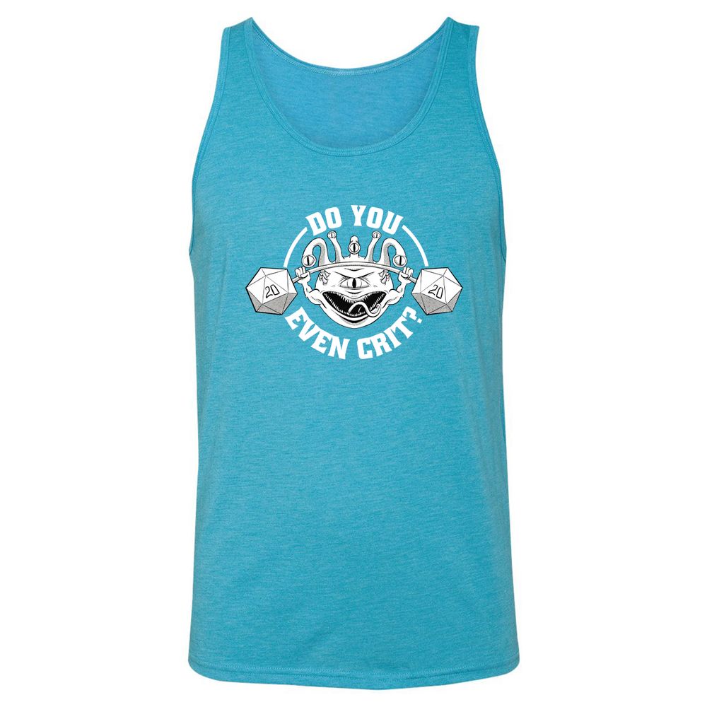 Do You Even Crit Unisex Jersey Tank - Aqua Triblend - 3