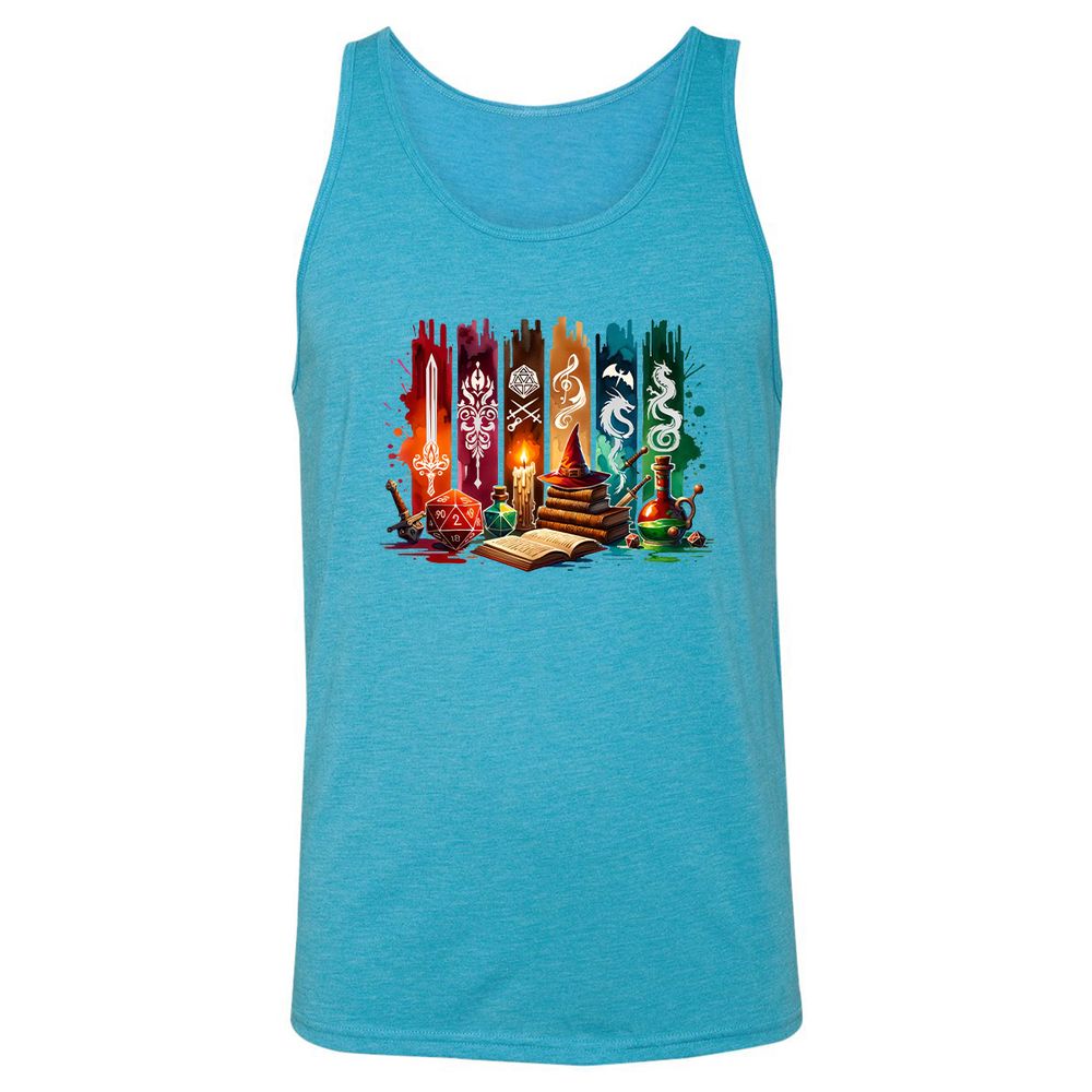 DnD Classes Unisex Jersey Tank - Aqua Triblend - 3