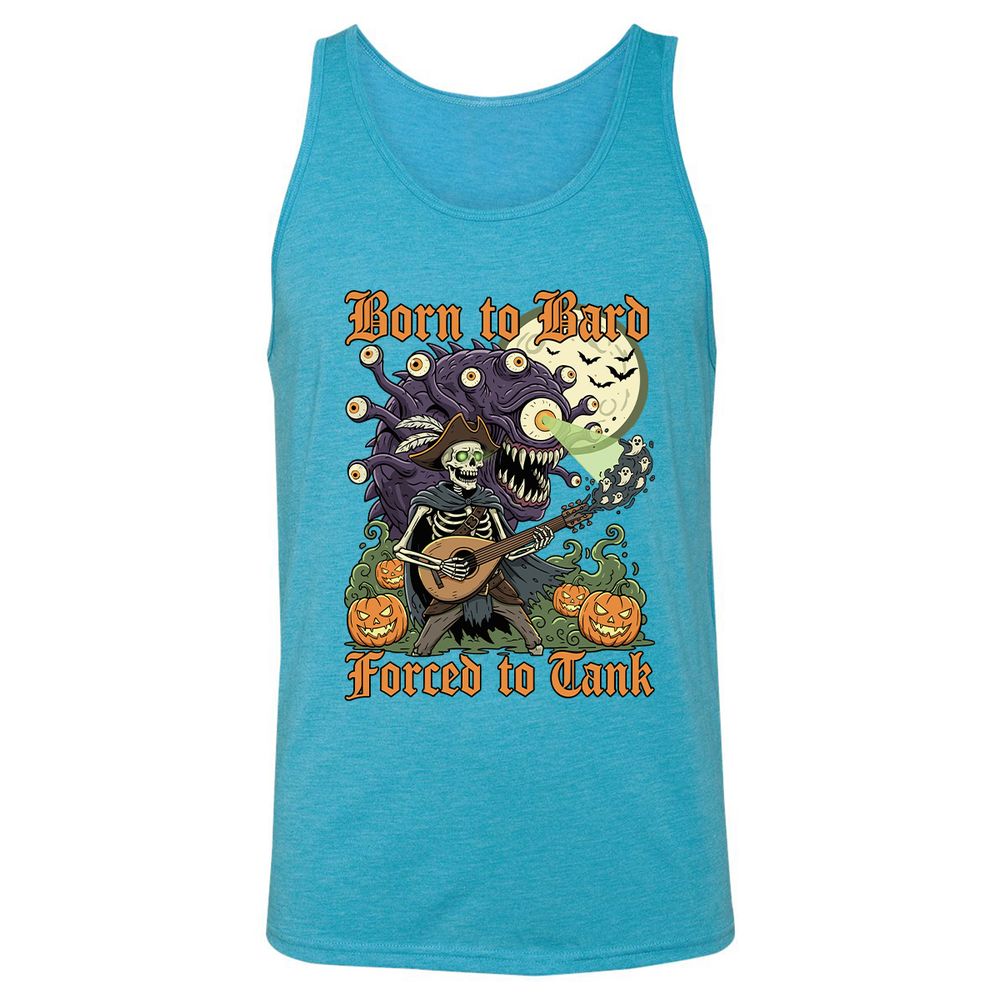 Born to Bard – Forced to Tank Unisex Jersey Tank - Aqua Triblend - 3