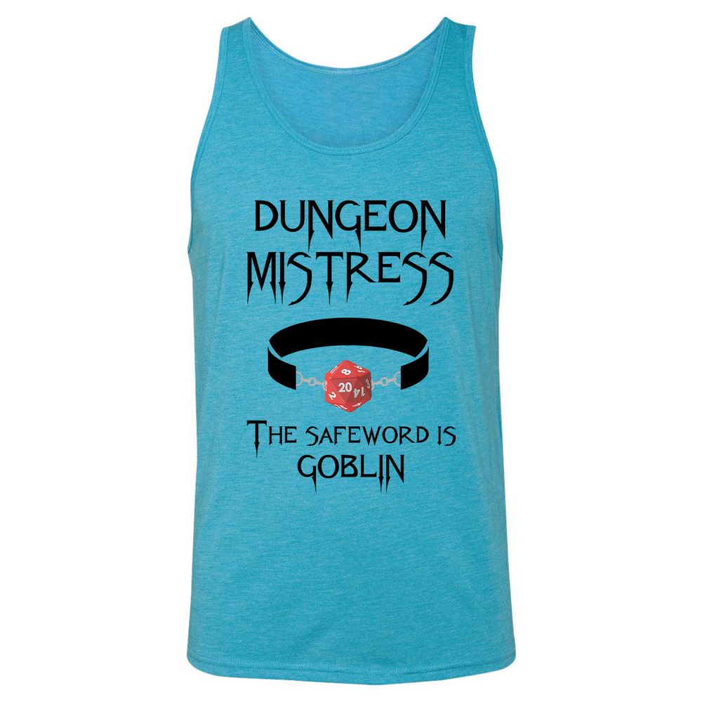 Dungeon Mistress Unisex Jersey Tank - Aqua Triblend - 3