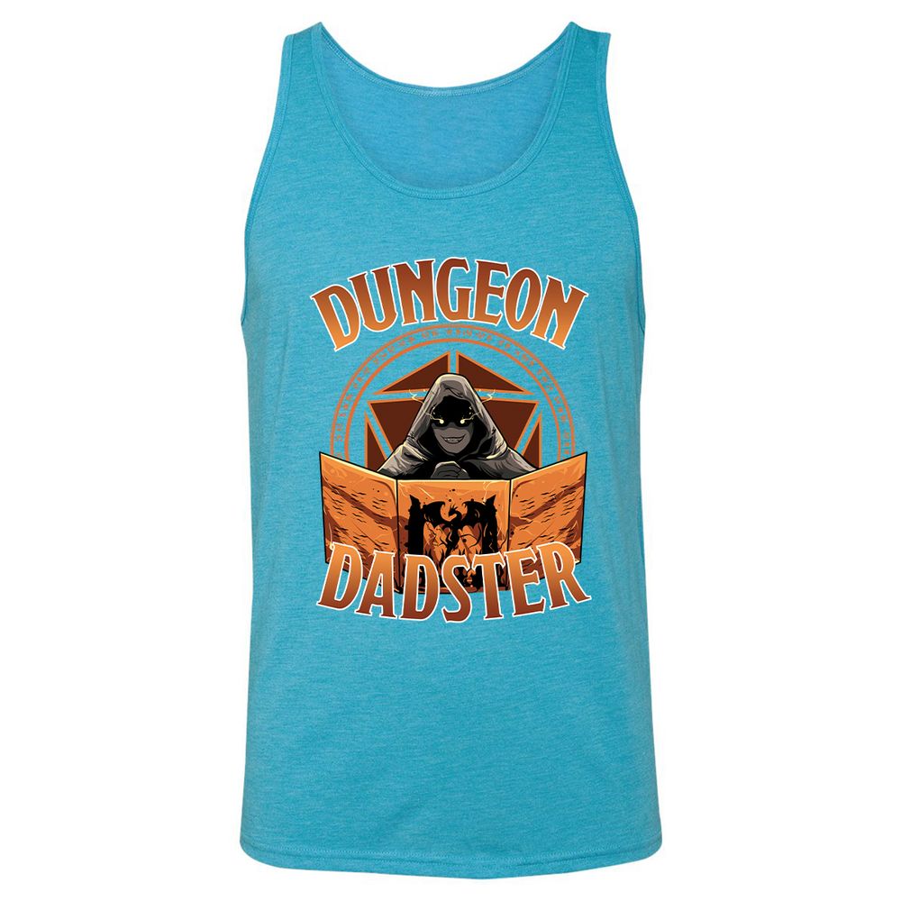 Dungeon Dadster Unisex Jersey Tank - Aqua Triblend - 3