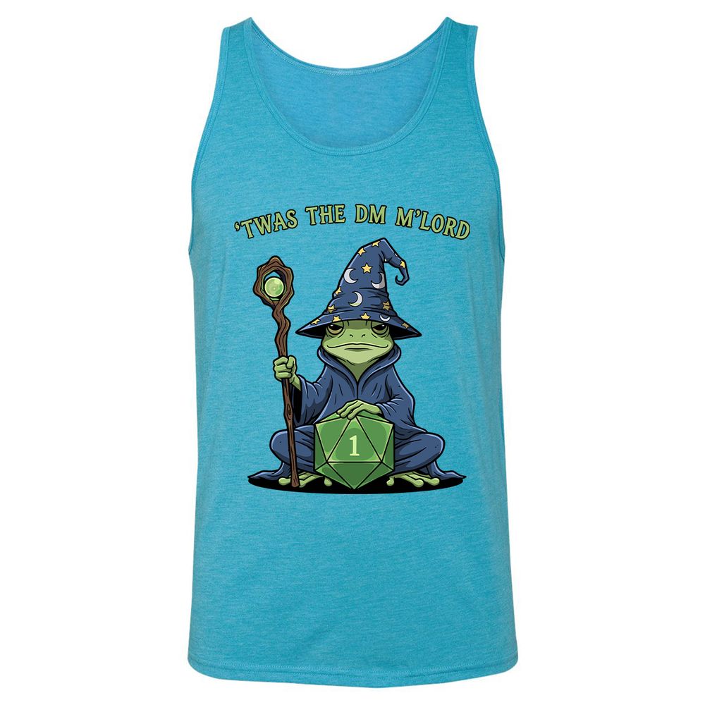 Twas the DM M’lord Unisex Jersey Tank - Aqua Triblend - 3