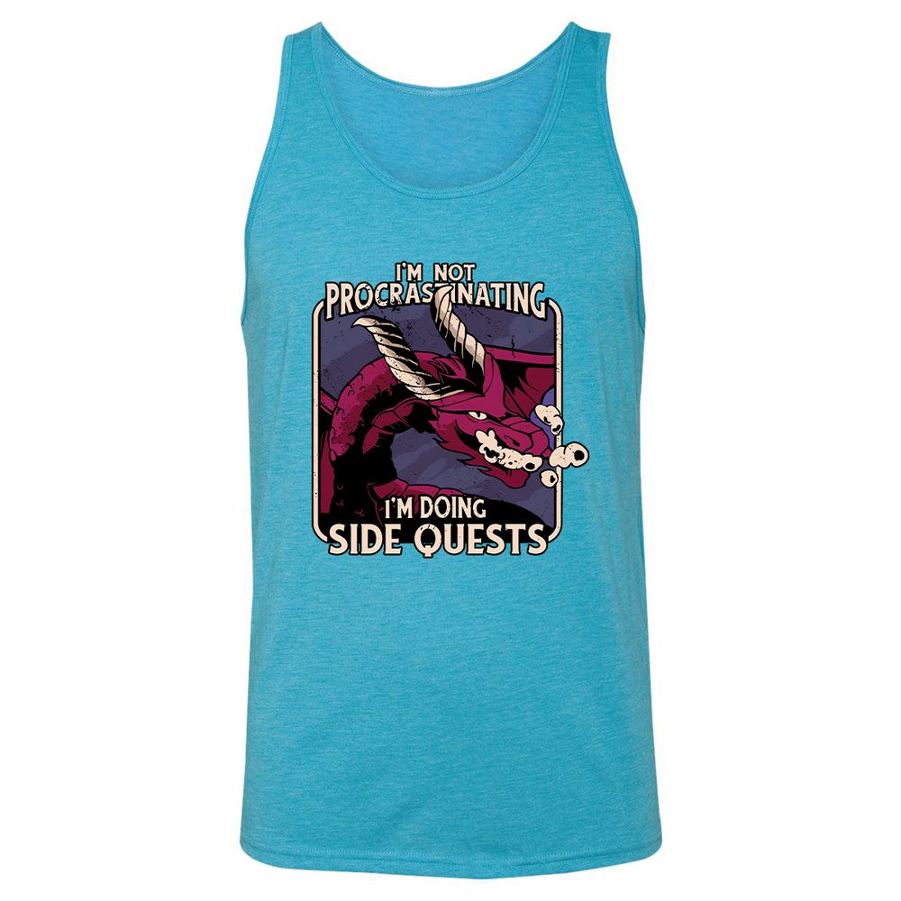 Doing Side Quests Unisex Jersey Tank - Aqua Triblend - 3