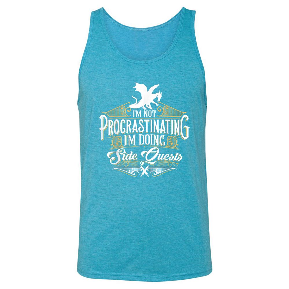 I'm Doing Side Quests Unisex Jersey Tank - Aqua Triblend - 3