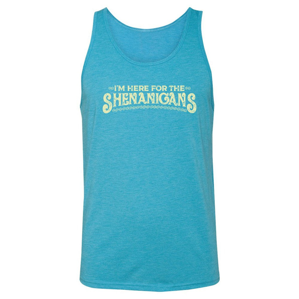 Here For The Shenanigans Unisex Jersey Tank - Aqua Triblend - 3