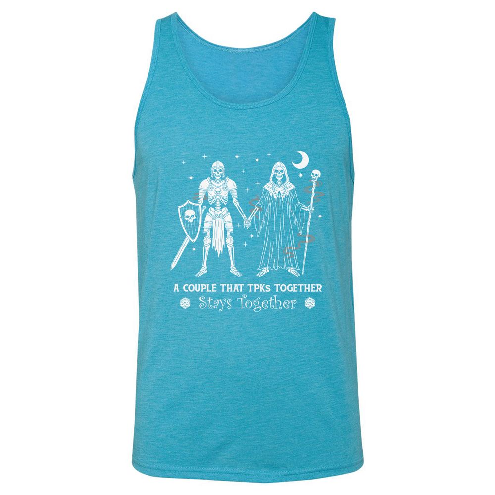 TPK Love – Skeleton Couple - Aqua Triblend - 3