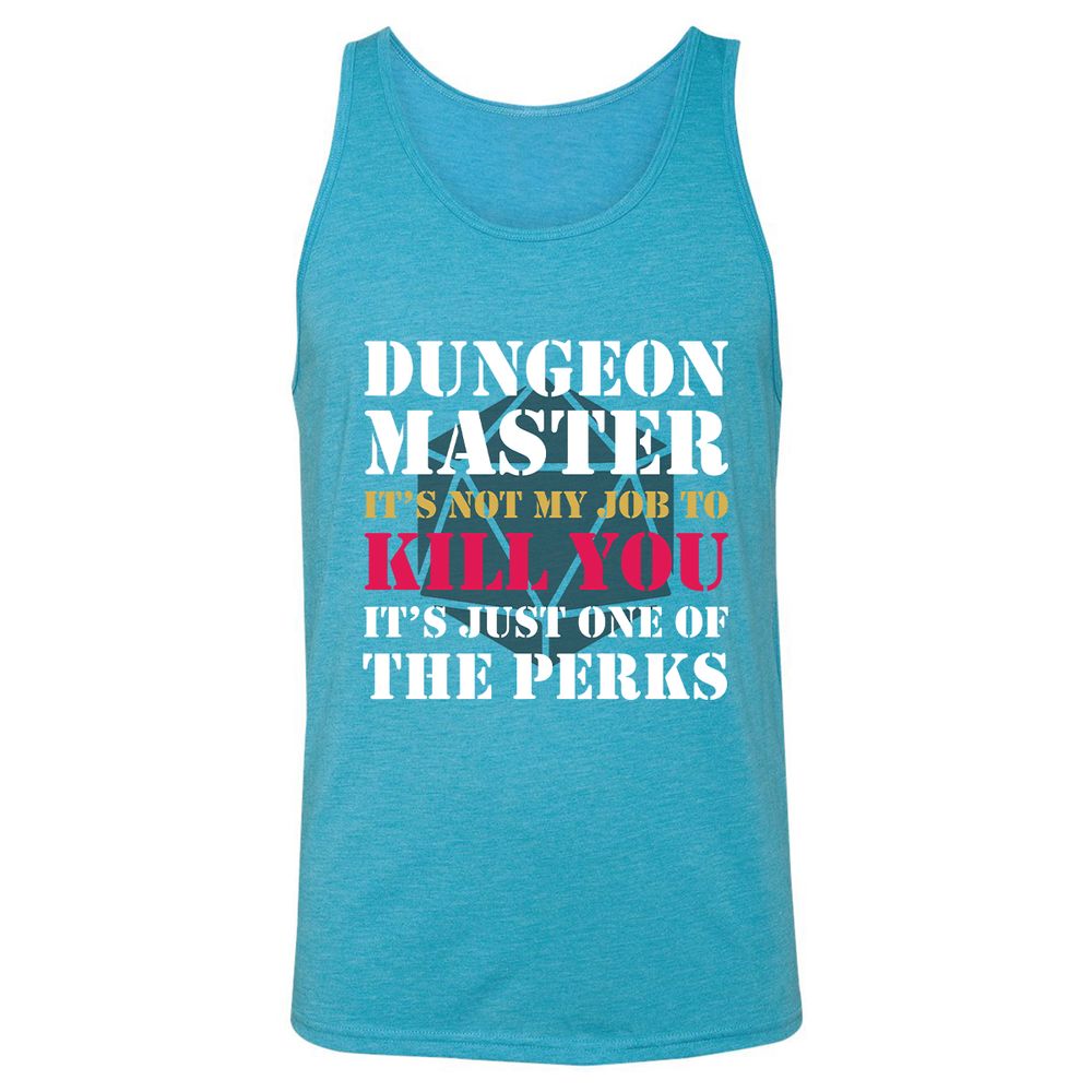 DUNGEON MASTER NOT MY JOB Unisex Jersey Tank - Aqua Triblend - 3