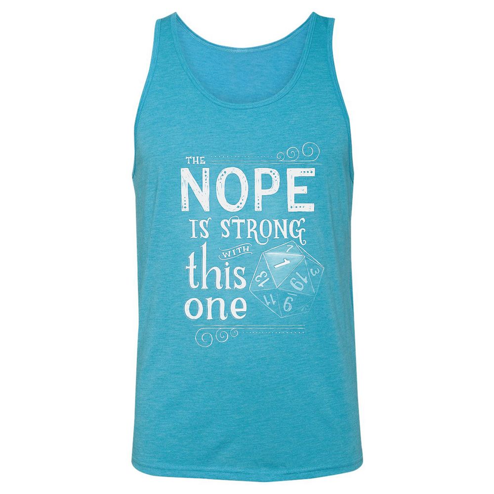 The NOPE is Strong with This One Unisex Jersey Tank - Aqua Triblend - 3