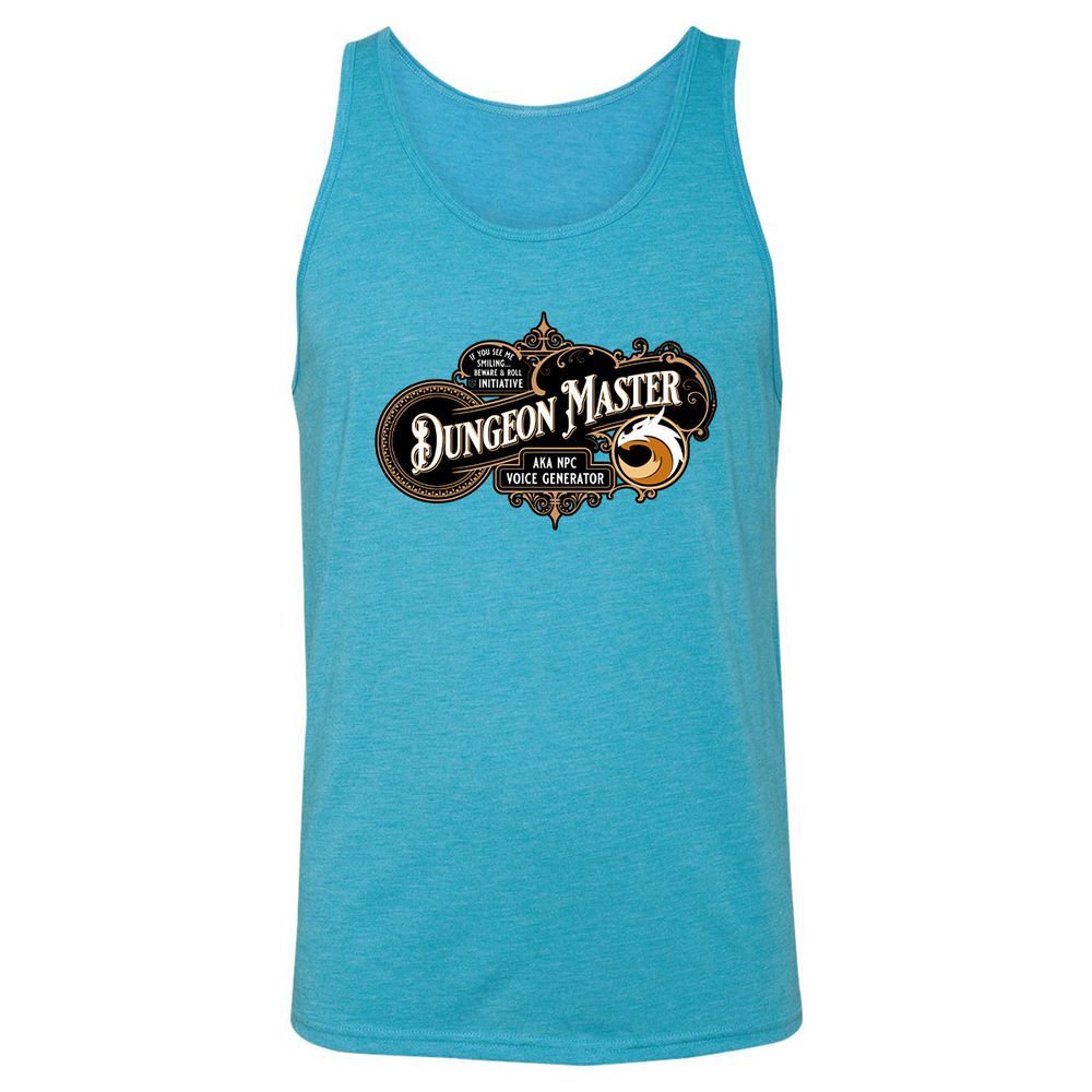 Dungeon Master Unisex Jersey Tank - Aqua Triblend - 3