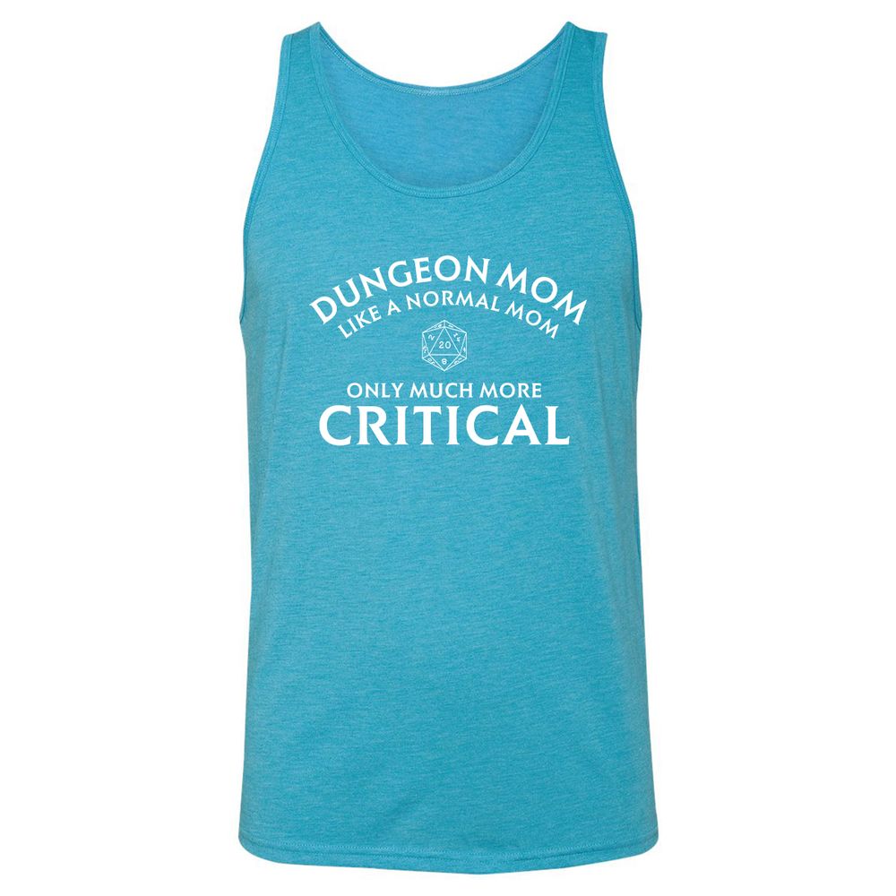 Dungeon Mom Normal Mom Unisex Jersey Tank - Aqua Triblend - 3