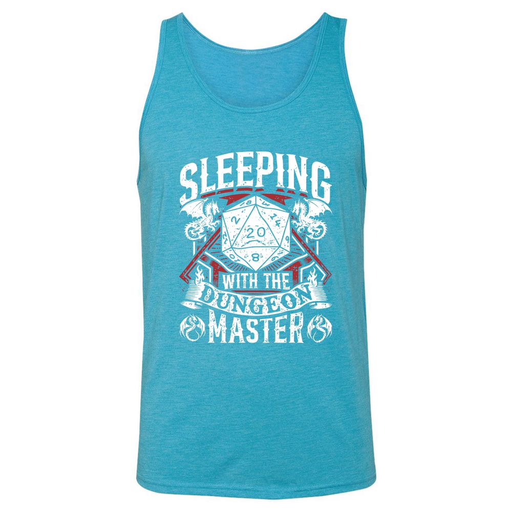 Sleeping With The DM Unisex Jersey Tank - Aqua Triblend - 3
