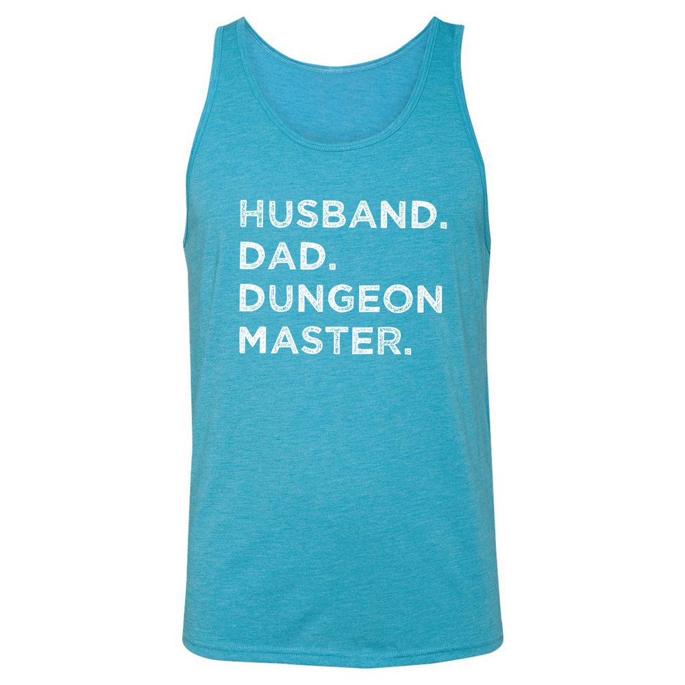 Husband Dad Dungeon Master Unisex Jersey Tank - Aqua Triblend - 3