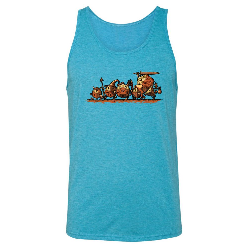Fellowship Of The Dices Unisex Jersey Tank - Aqua Triblend - 3
