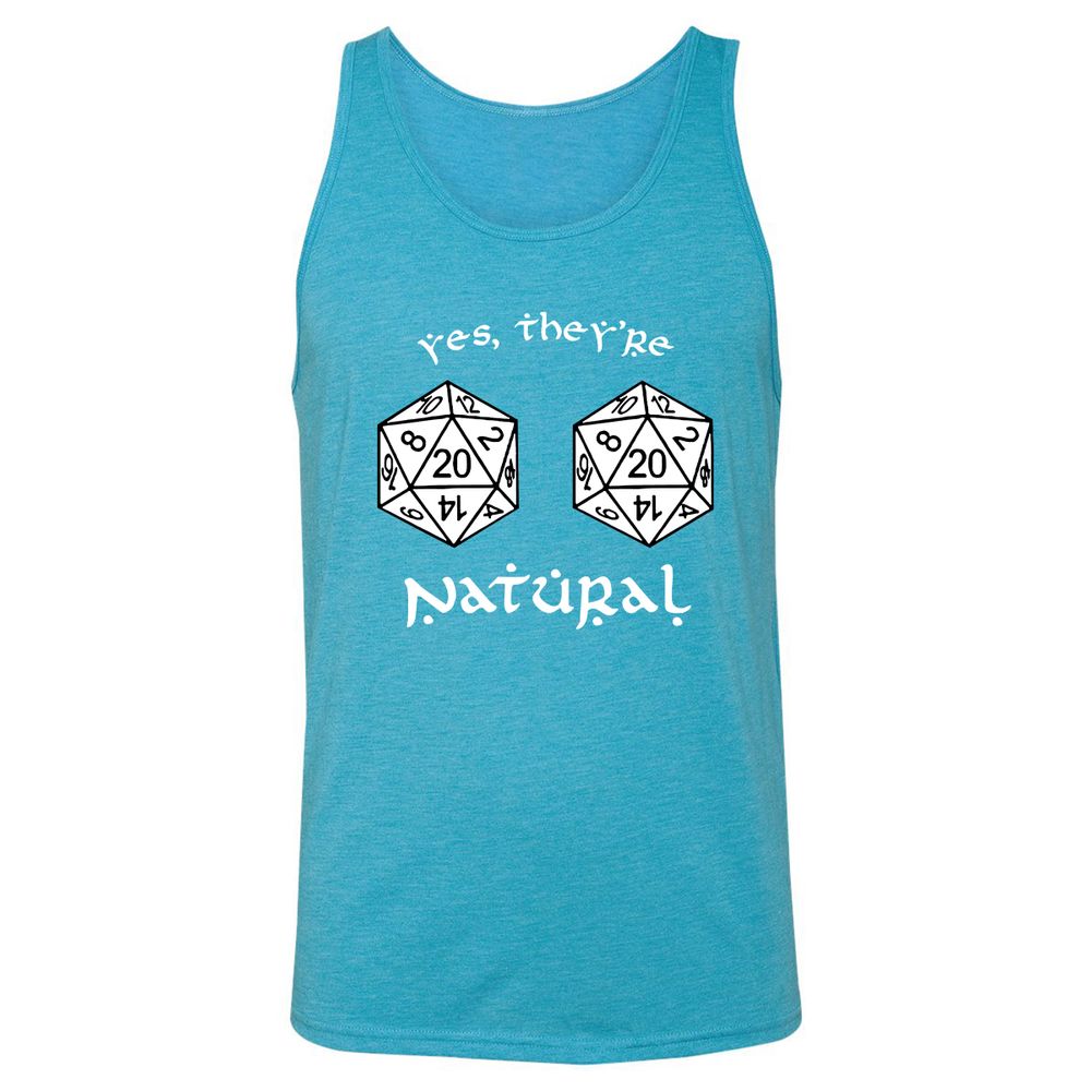 They Are Natural Unisex Jersey Tank - Aqua Triblend - 3