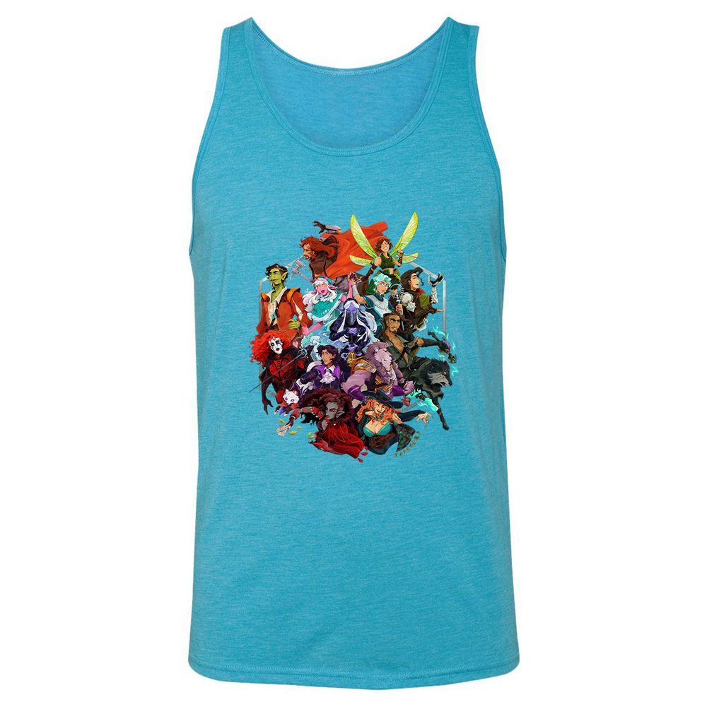 The Chaotic Company – A Fantasy Adventuring Party - Aqua Triblend - 3