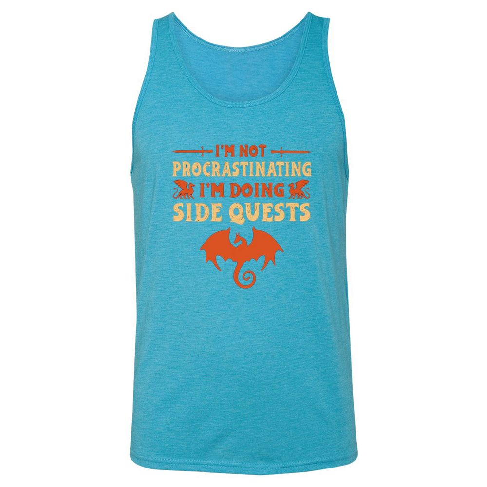 I'm Doing Side Quests Unisex Jersey Tank - Aqua Triblend - 3