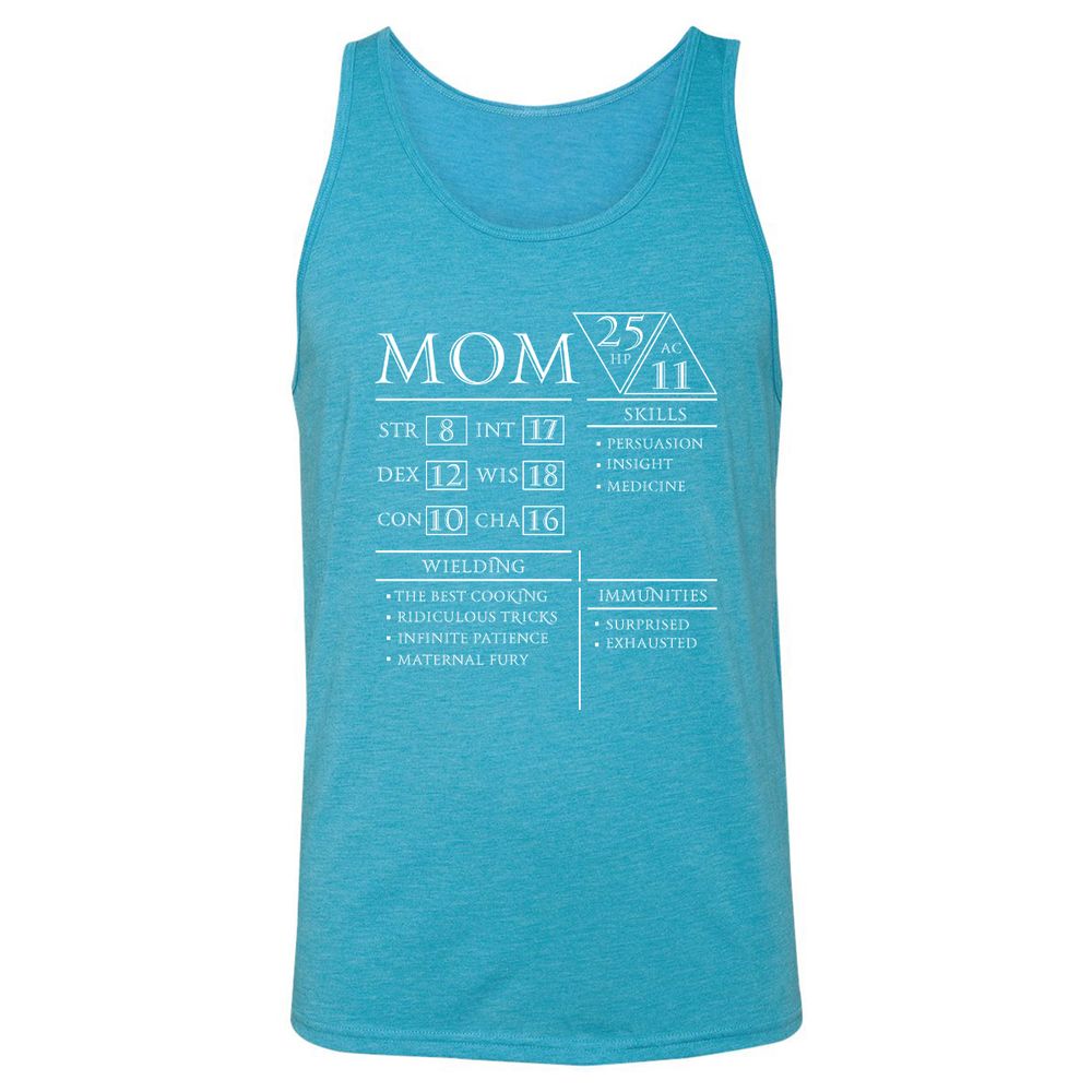 Mom Stats - Aqua Triblend - 3