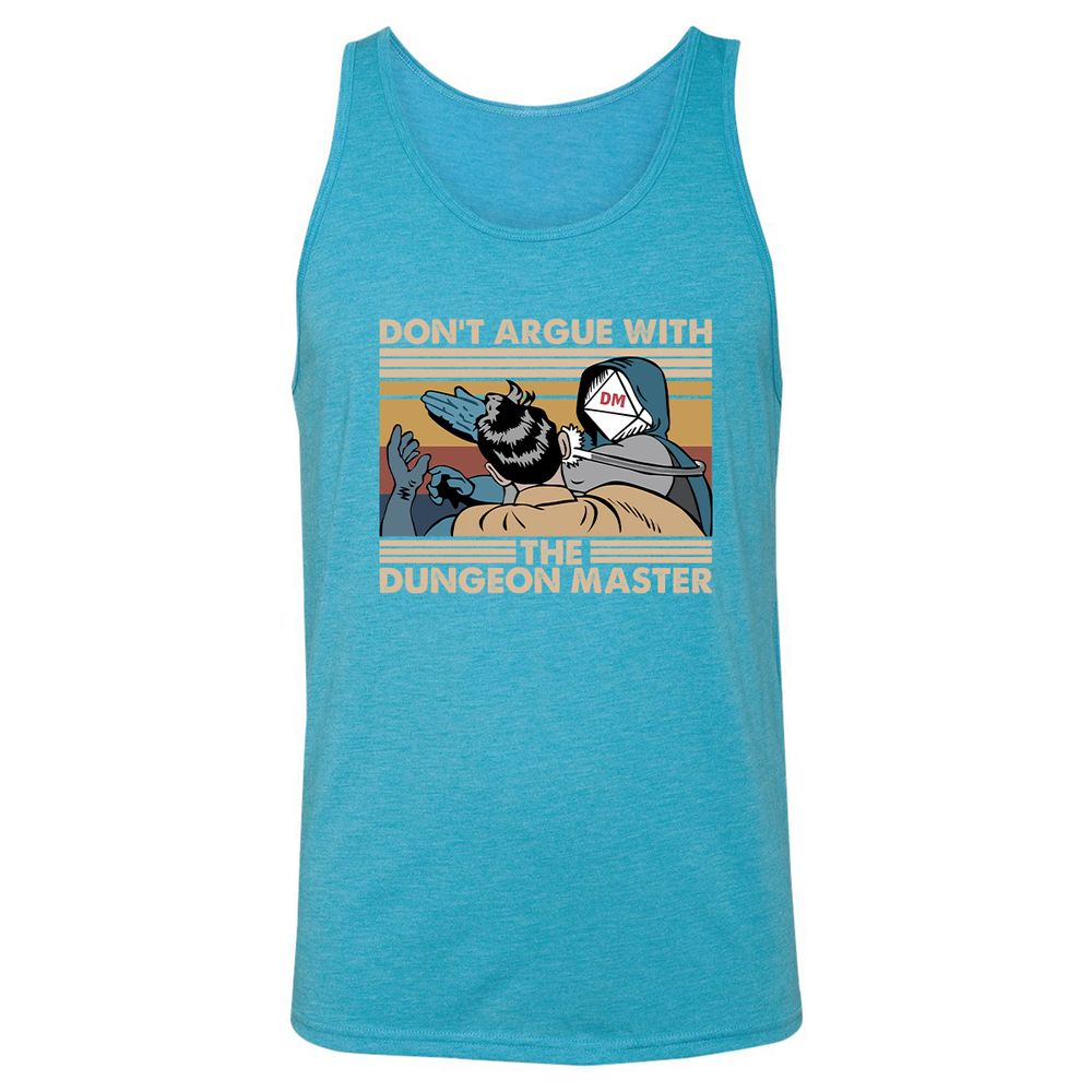 Don't Argue With The DM Unisex Jersey Tank - Aqua Triblend - 3