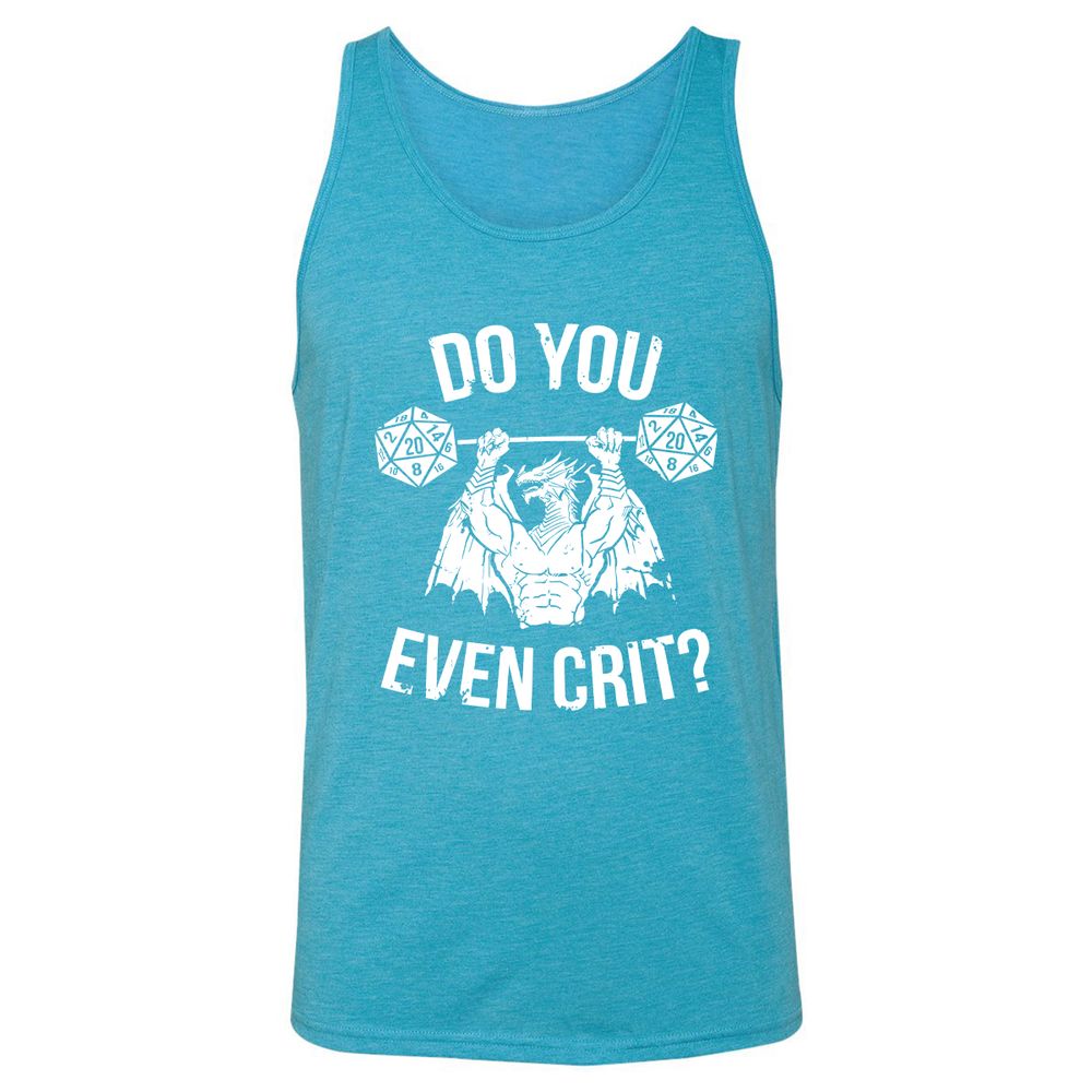 Do You Even Crit Unisex Jersey Tank - Aqua Triblend - 3