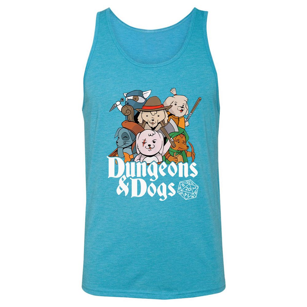 Dungeons & Dogs Unisex Jersey Tank - Aqua Triblend - 3