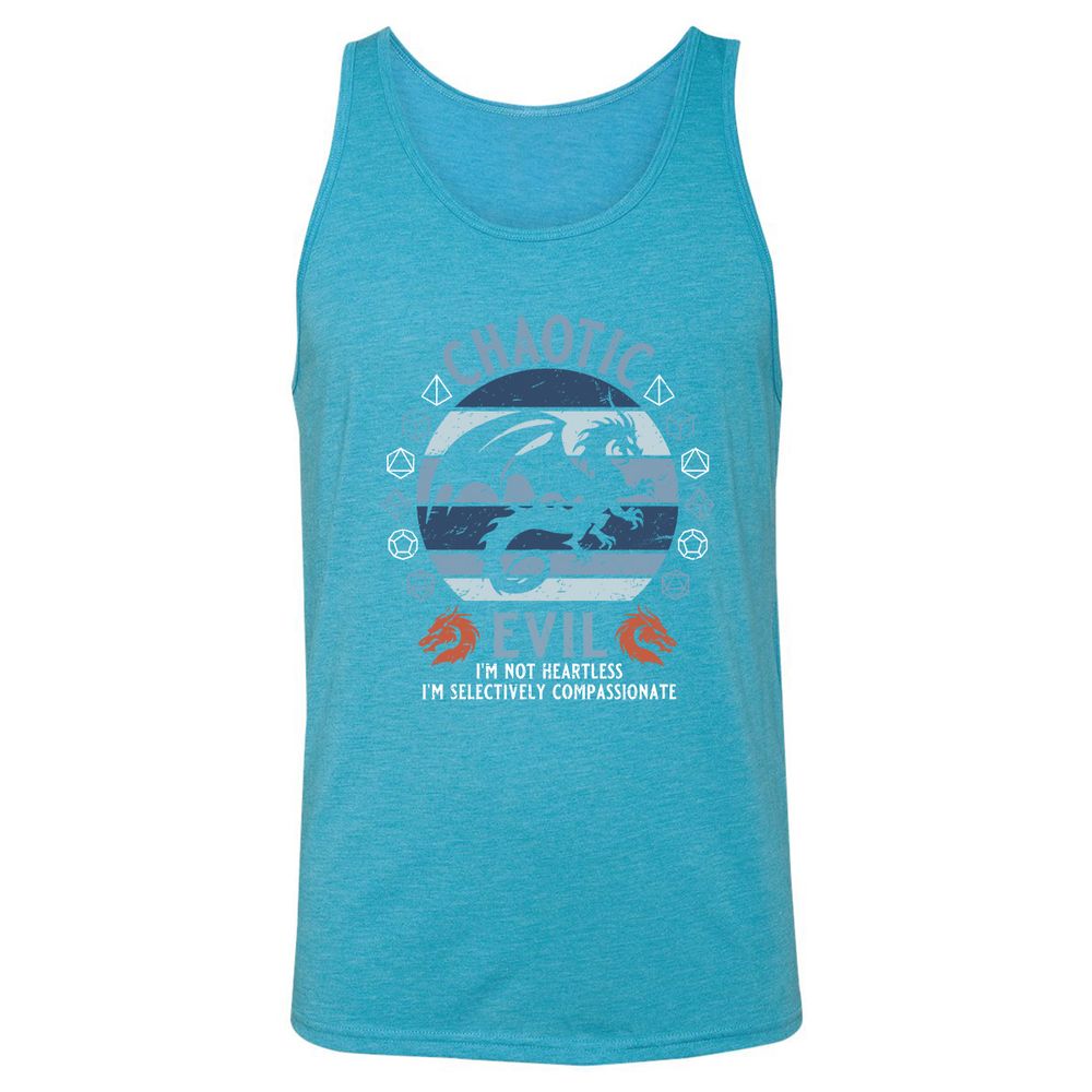 Chaotic Evil 2 Unisex Jersey Tank - Aqua Triblend - 3