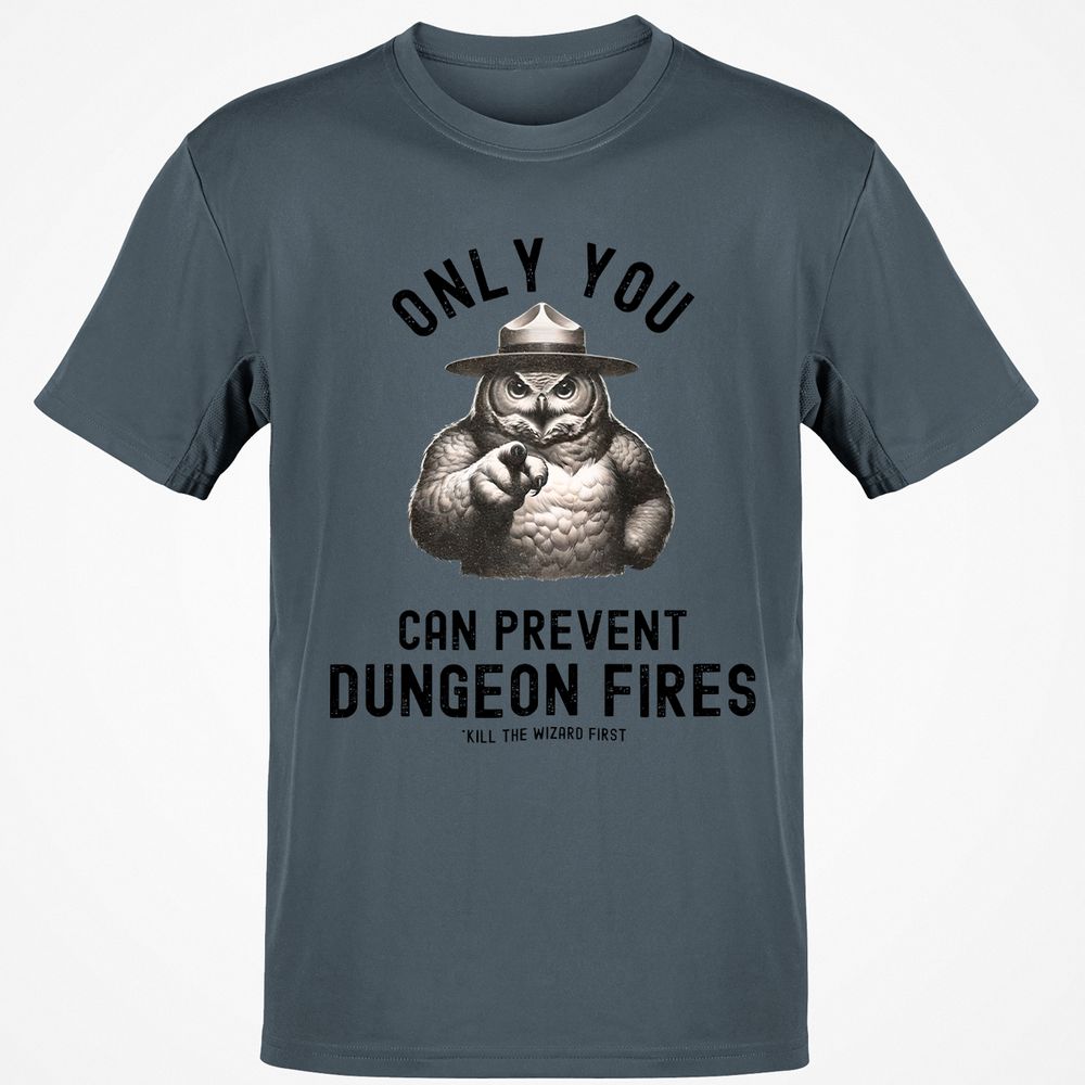 Only You Can Prevent Dungeon Fires Classic Unisex T-Shirt - Charcoal - 3