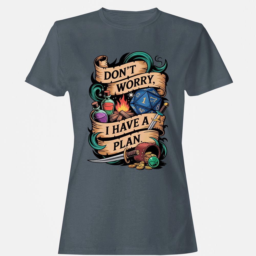 Don't Worry I Have A Plan Women's T-Shirt - Charcoal - 3