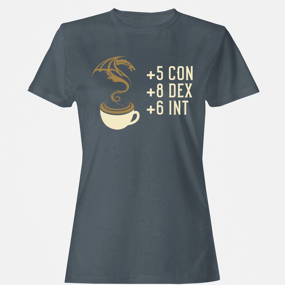 Coffee Dragon Women's T-Shirt - Charcoal - 3
