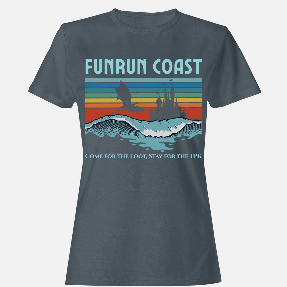 FUNRUN COAST Women's T-Shirt - Charcoal - 3