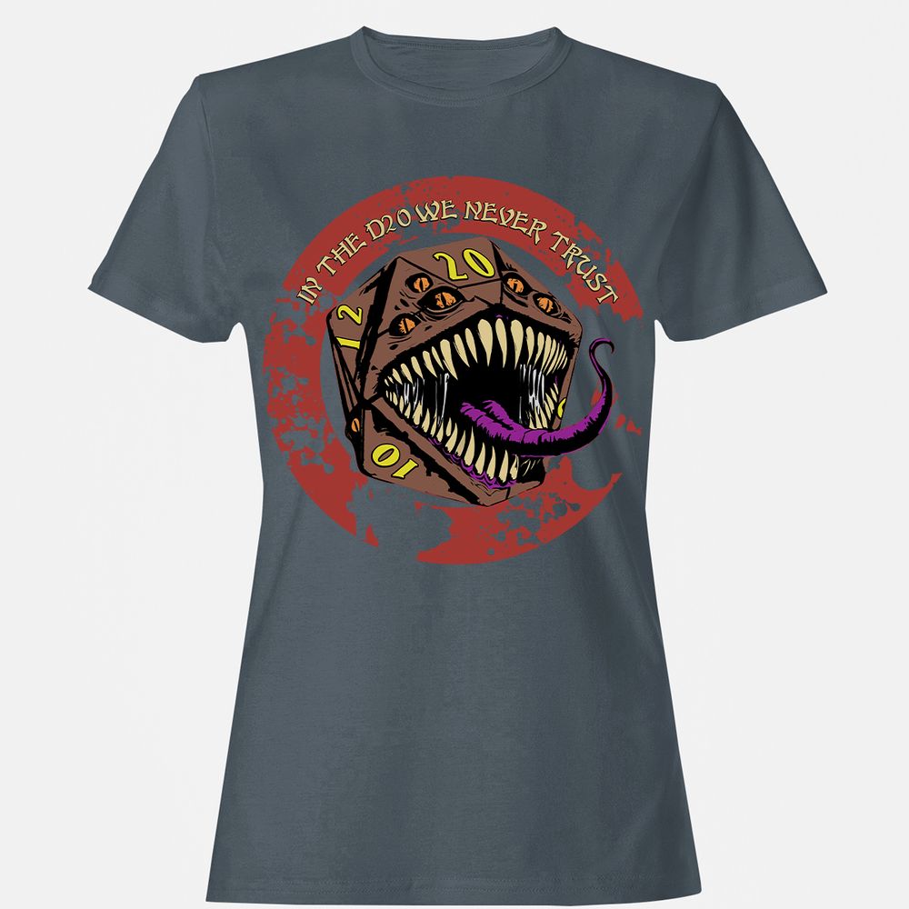 In The D20 We Never Trust Women's T-Shirt - Charcoal - 3