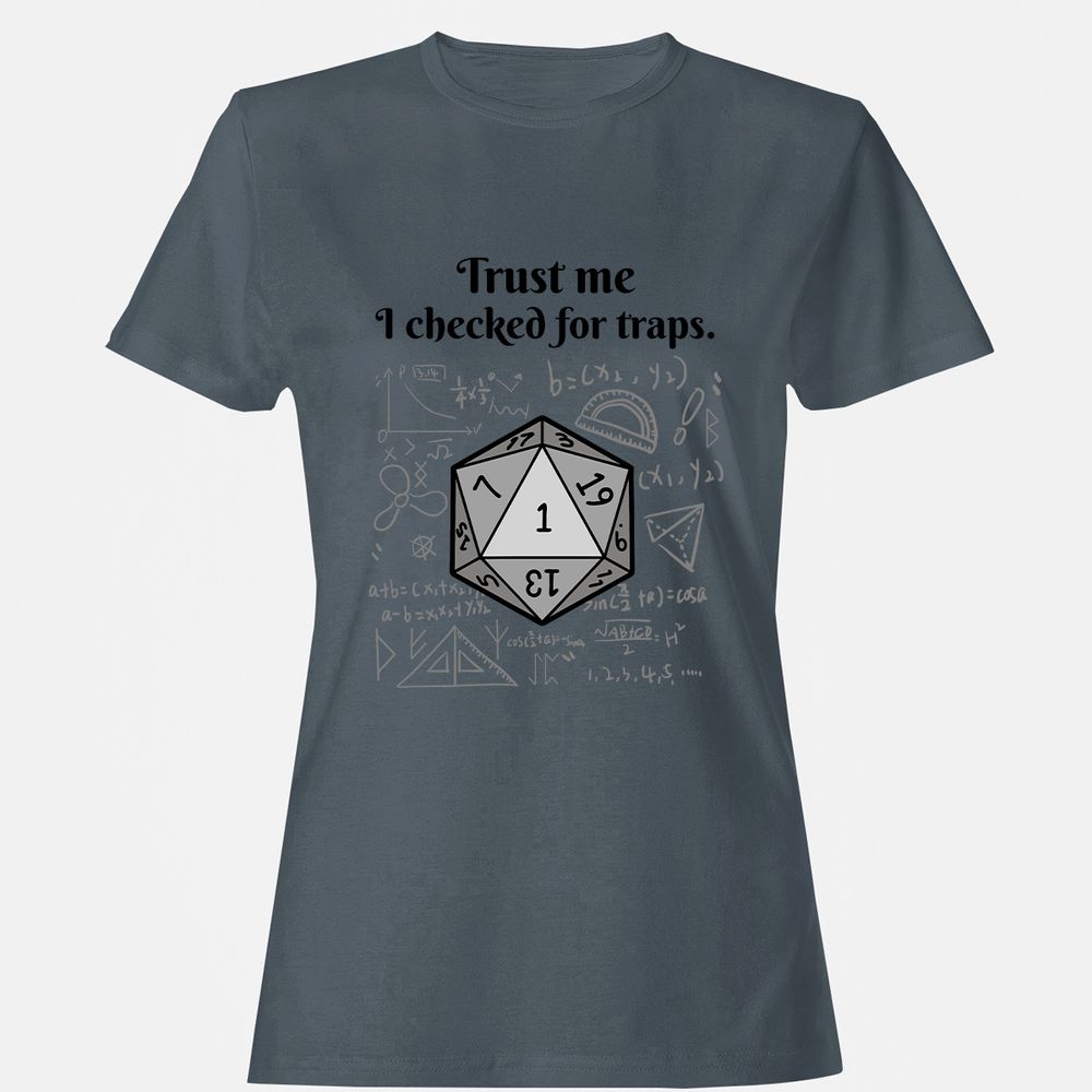 Trust me, I checked for traps. Women's T-Shirt - Charcoal - 3