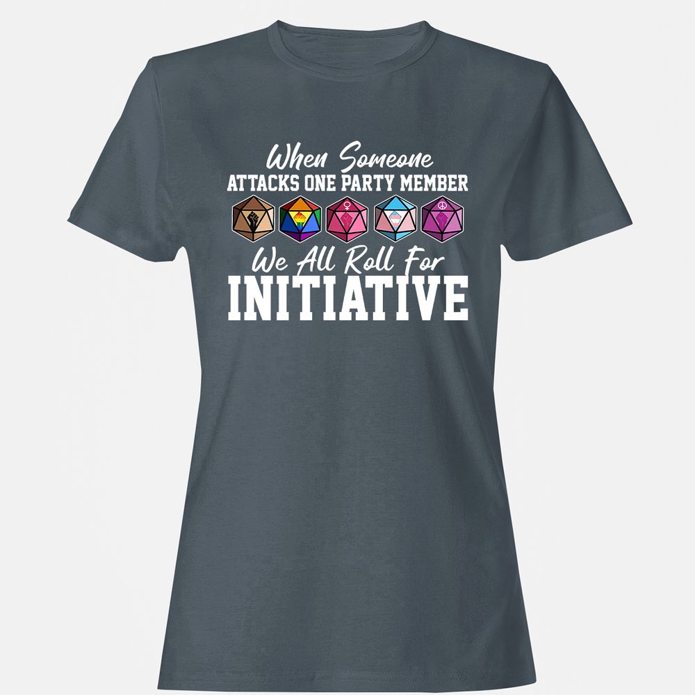 LGBT Roll For Initiative Women's T-Shirt - Charcoal - 3